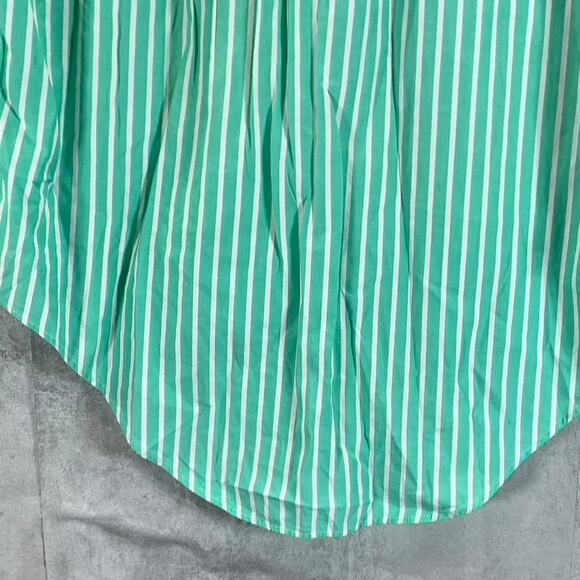 BROOKS BROTHERS Men's Green Striped Regular-Fit Button-Up Shirt SZ 16.5 - Picture 8 of 11